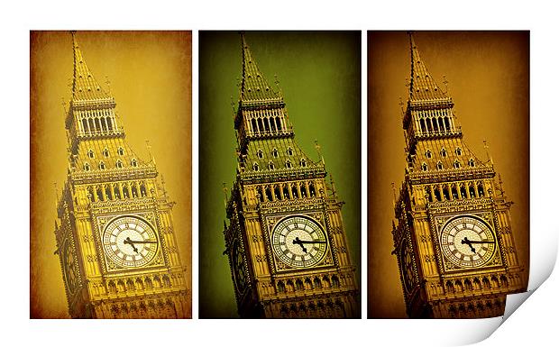 Big Ben Triptych 1 Print by Stephen Stookey
