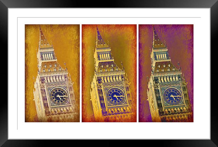 Big Ben Triptych 2 Framed Mounted Print by Stephen Stookey