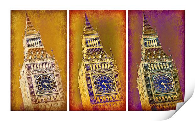 Big Ben Triptych 2 Print by Stephen Stookey
