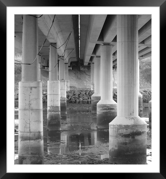 Under the Bridge Framed Mounted Print by Michael Ross