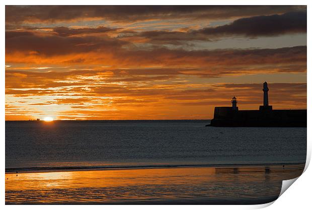 Aberdeen Beach at Sunrise Print by Michael Moverley