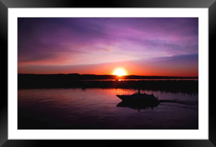 Sunset at the Marina Framed Mounted Print by Ian Pettman