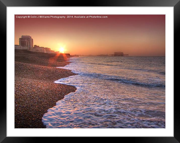 Brighton Seafront Sunrise 2 Framed Mounted Print by Colin Williams Photography