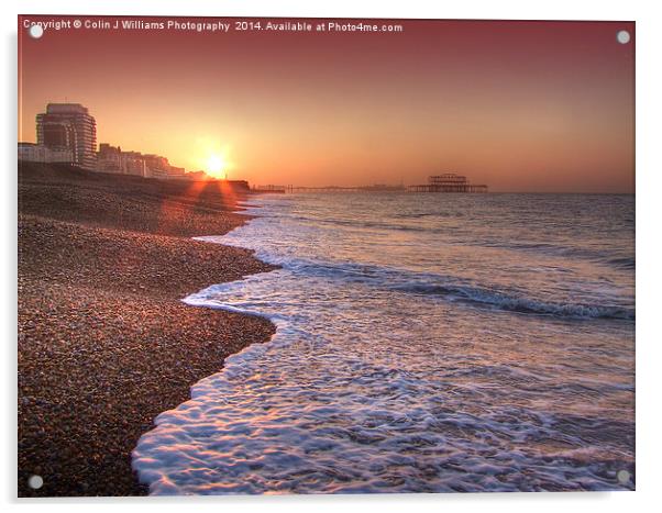 Brighton Seafront Sunrise 2 Acrylic by Colin Williams Photography