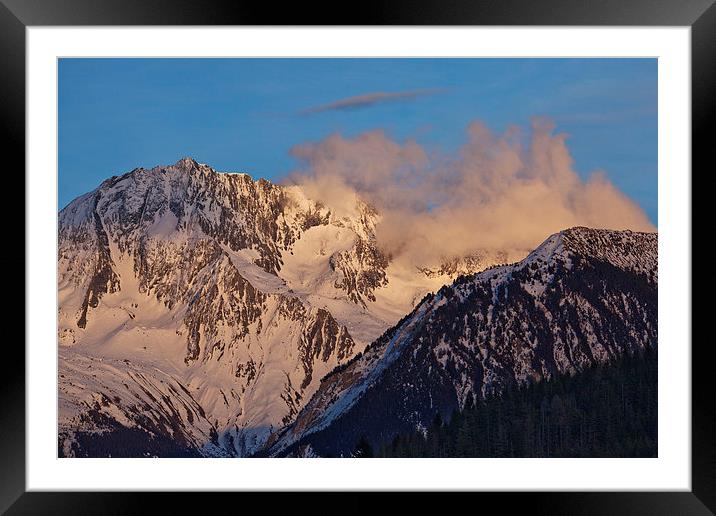 Mountains above Courchevel Framed Mounted Print by Graham Moore
