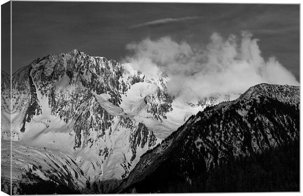 Mountains above Courchevel Canvas Print by Graham Moore