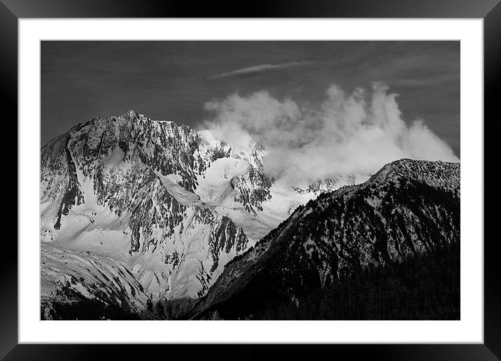 Mountains above Courchevel Framed Mounted Print by Graham Moore