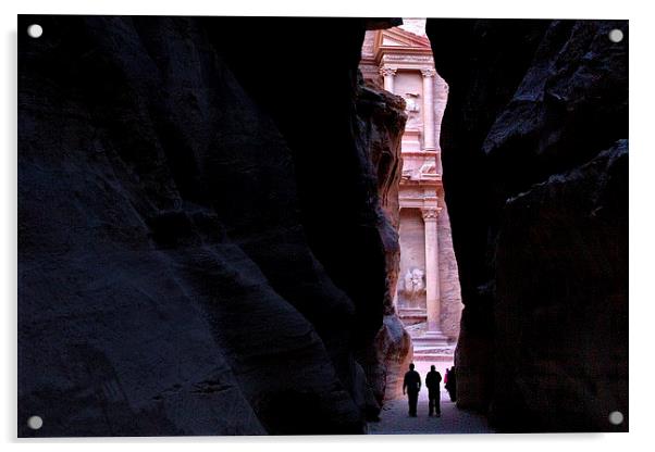 The Treasury in Petra Acrylic by Andreas Klatt
