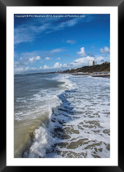 Wave Framed Mounted Print by Phil Wareham