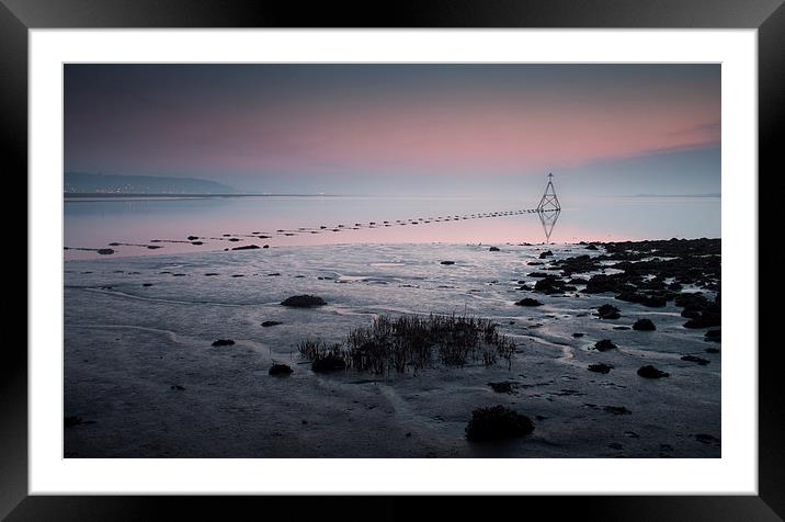Loughor estuary mudbanks Framed Mounted Print by Leighton Collins