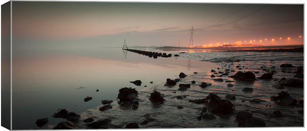 Loughor estuary and bridge Canvas Print by Leighton Collins