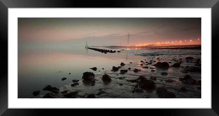 Loughor estuary and bridge Framed Mounted Print by Leighton Collins