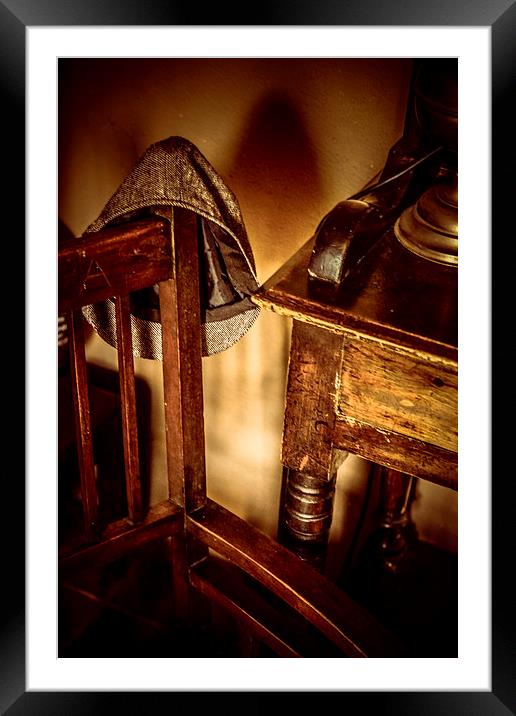 Hat on chair Framed Mounted Print by Sean Wareing