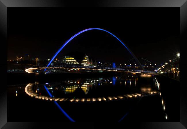 Newcastle Millenium Bridge Framed Print by Michael Ross