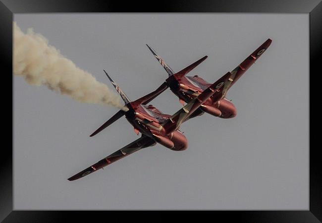Red Arrows Stacked Framed Print by J Biggadike