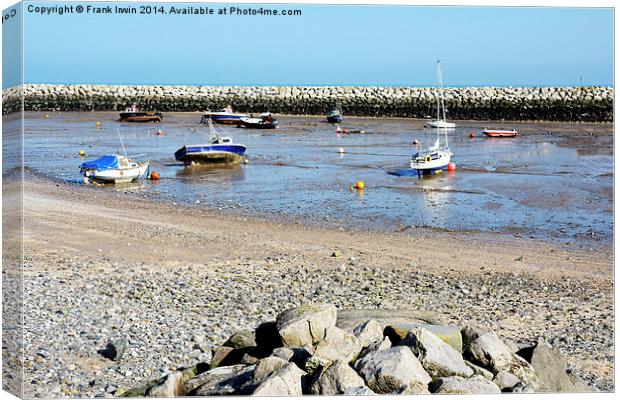 The tranquil harbour of Rhos-on-Sea Canvas Print by Frank Irwin