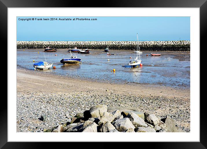 The tranquil harbour of Rhos-on-Sea Framed Mounted Print by Frank Irwin