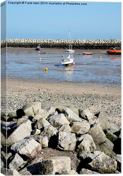 The tranquil harbour of Rhos-on-Sea Canvas Print by Frank Irwin