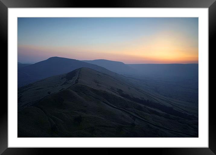 Great Ridge Sunset Framed Mounted Print by Darren Galpin