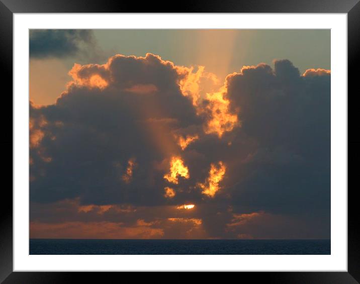 Caribbean sunset Framed Mounted Print by Andy Gilfillan