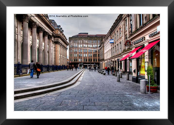 Merchant City Glasgow Framed Mounted Print by Valerie Paterson