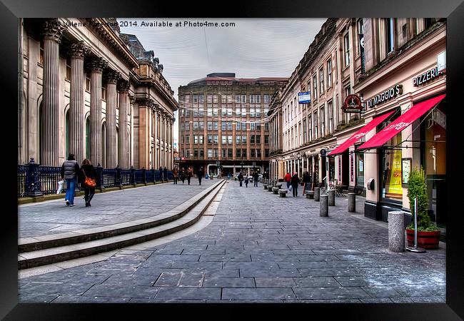 Merchant City Glasgow Framed Print by Valerie Paterson