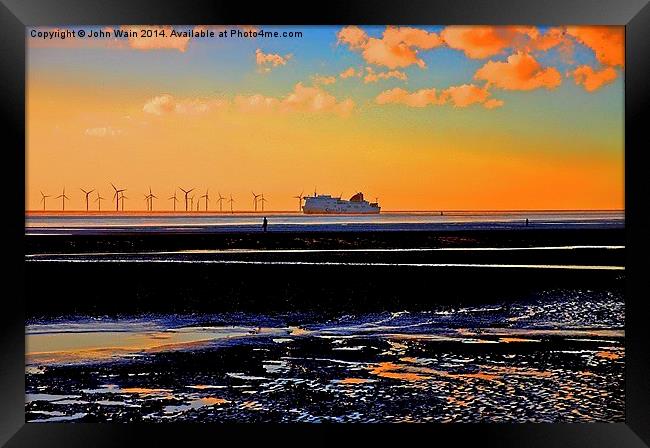 Belfast Ferry... Framed Print by John Wain