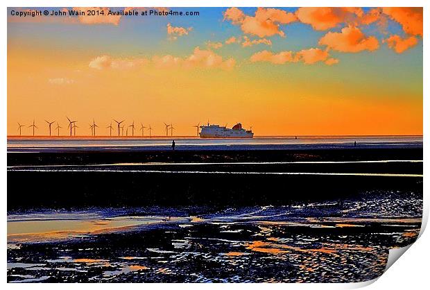 Belfast Ferry... Print by John Wain