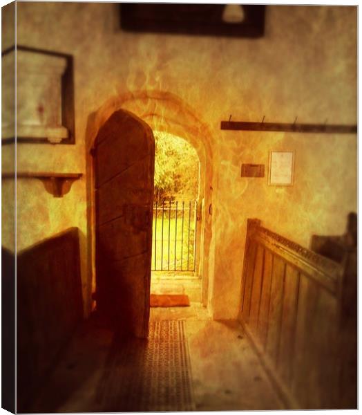 Stepping out from the 13th Century. Canvas Print by Heather Goodwin