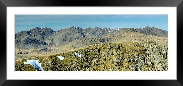 Scafell to Bowfell Framed Mounted Print by Jamie Green