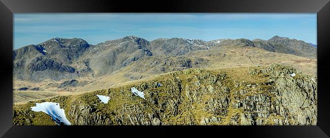 Scafell to Bowfell Framed Print by Jamie Green