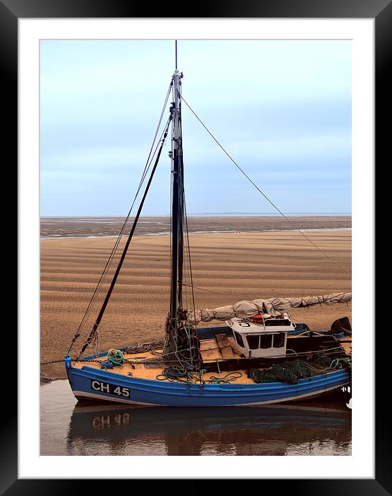 Waiting for the Tide Framed Mounted Print by Sue Thomas