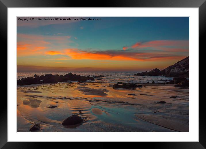 21 minutes after sunset Framed Mounted Print by colin chalkley