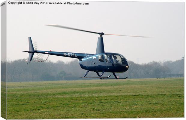 R44 Raven Helicopter Canvas Print by Chris Day