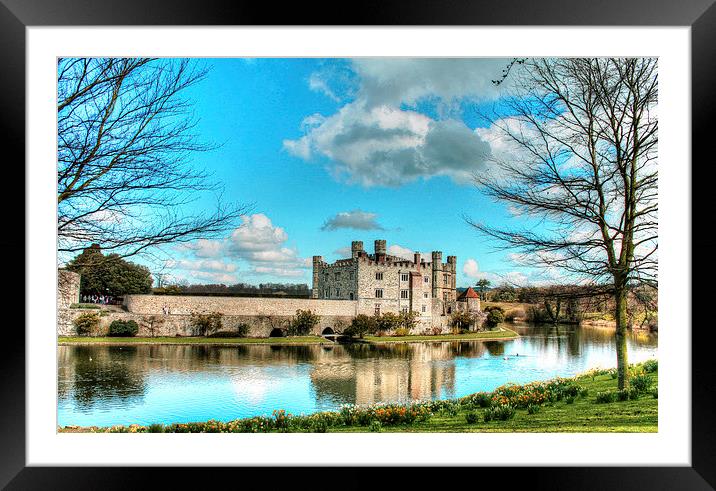 Leeds Castle in Kent Framed Mounted Print by Andy Wickenden