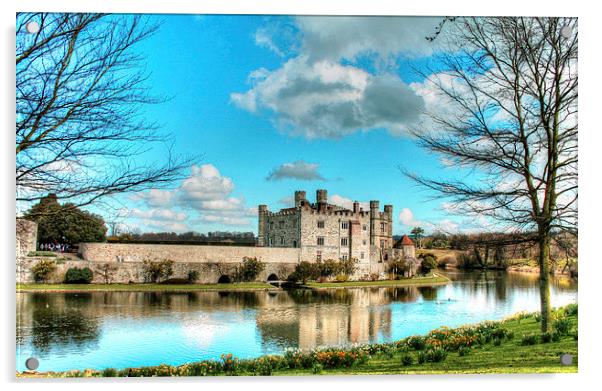 Leeds Castle in Kent Acrylic by Andy Wickenden