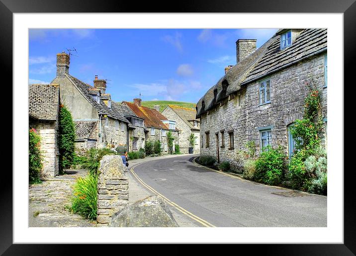 Corfe cottages,Corfe,Dorset Framed Mounted Print by Andy Wickenden