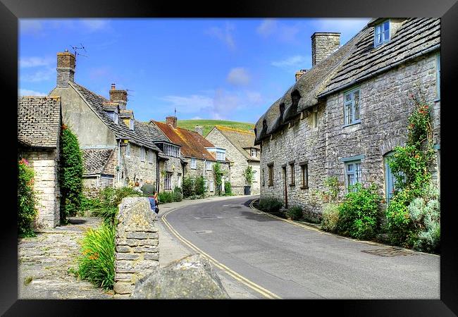 Corfe cottages,Corfe,Dorset Framed Print by Andy Wickenden
