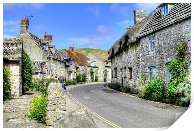 Corfe cottages,Corfe,Dorset Print by Andy Wickenden