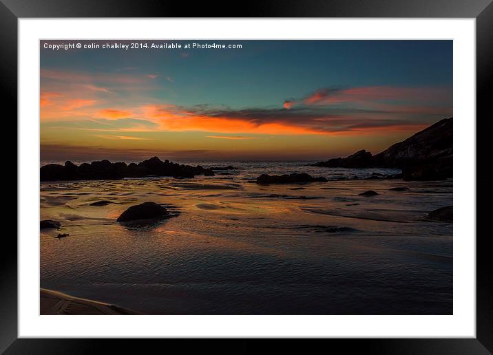 22 minutes after sunset Framed Mounted Print by colin chalkley