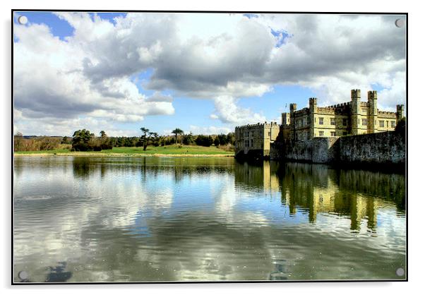Leeds Castle reflections Acrylic by Andy Wickenden