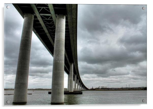 Sheppey Bridge Acrylic by Andy Wickenden