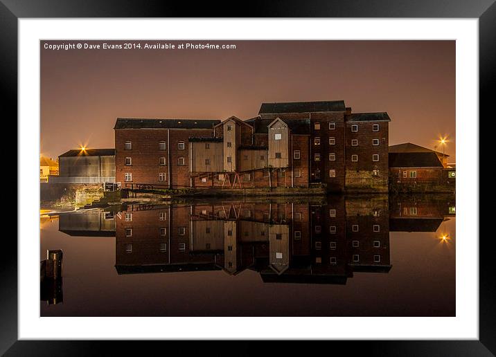 Castleford Flour Mill Framed Mounted Print by Dave Evans