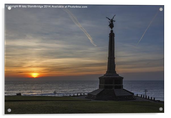 Aberystwyth War Memorial at sunset Acrylic by Izzy Standbridge