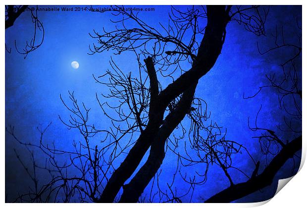 Blue Moon Rising Print by Annabelle Ward