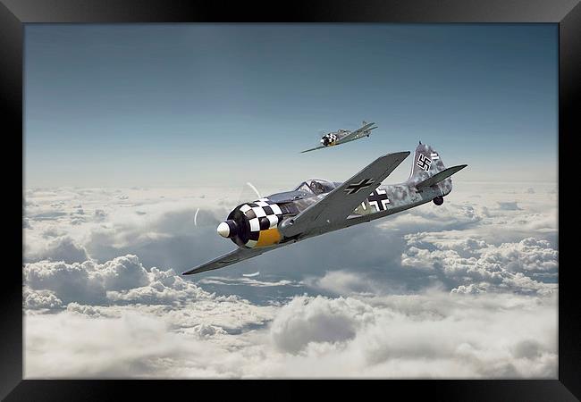 Luftwaffe - FW190 Framed Print by Pat Speirs