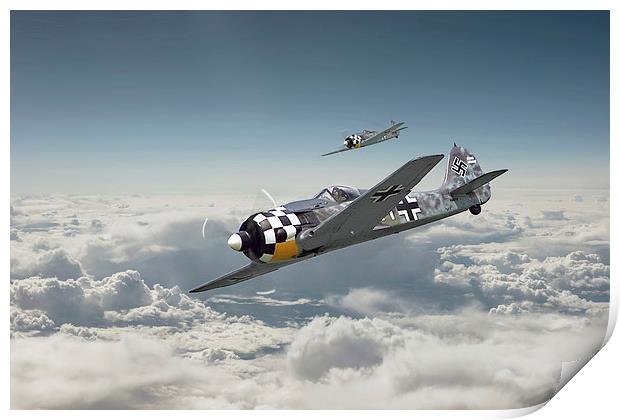Luftwaffe - FW190 Print by Pat Speirs