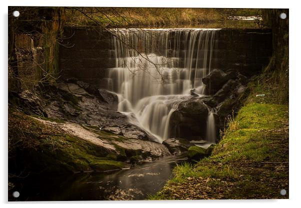 Roughlee Waterfall Acrylic by Chris Walker