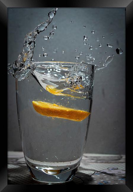 Orange Splash Framed Print by Chris Walker