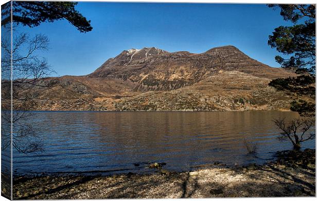Slioch, the Spear, Loch Maree Canvas Print by Jacqi Elmslie